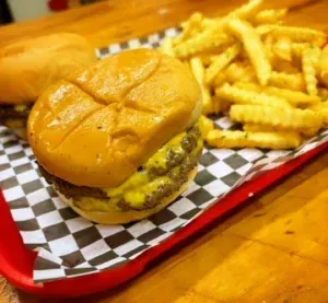 Double Cheese Burges With Fries — Roger That Bbq © 2024 Rogerthat.com © 2025