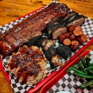 Pitmaster Combo Full Rack Of Baby Backs Ribs 3/4lb. Pulled Pork 34lb. Sliced Brisket 2 Hot Links And 3 Sides — Roger That Bbq © 2024 Rogerthat.com © 2025