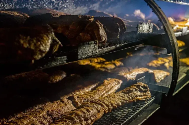 Smoking Pit Of Ribs Brisket Pork Shoulder.webp Rogerthat.com © 2025